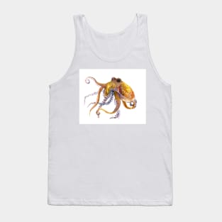 Octopus, Yellow Orange home decor Tank Top